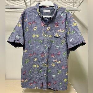 Tommy Bahama Men's Multicolor Floral Button Down Shirt 2XL
